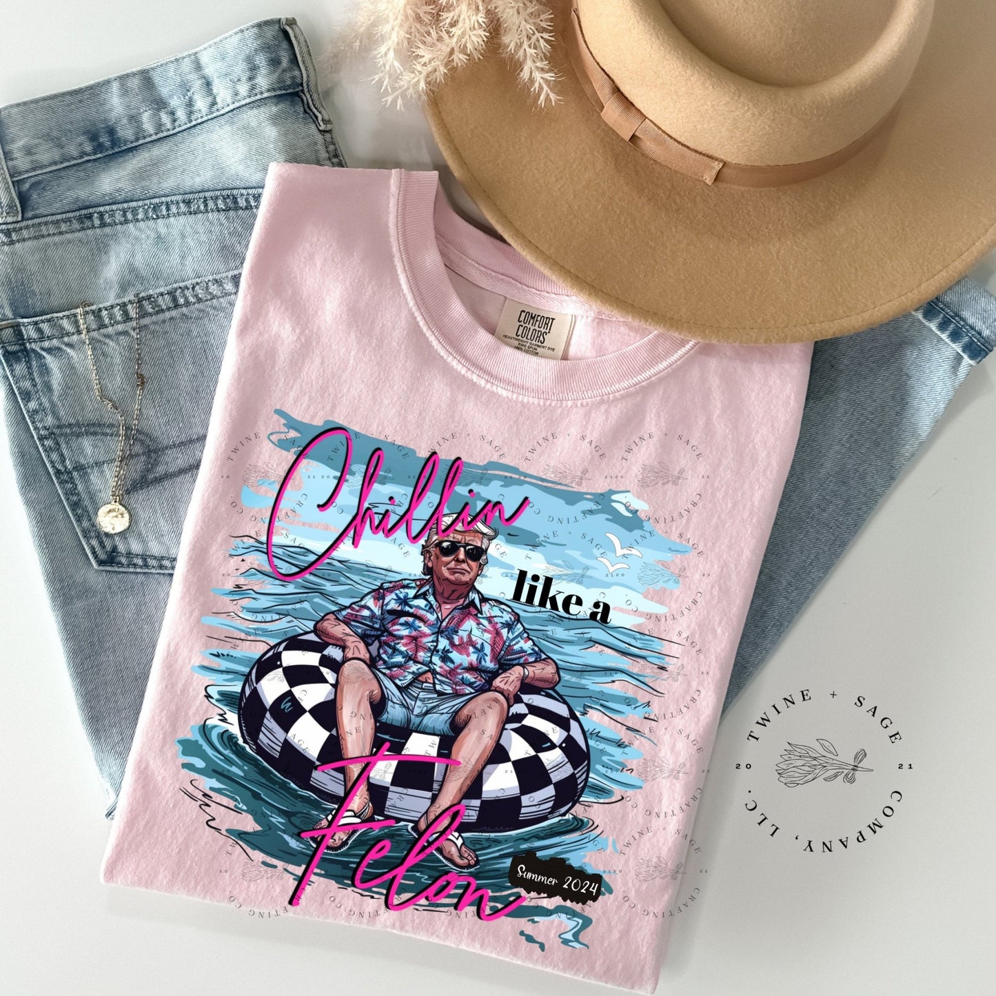 Chillin Like A Felon Shirt, Trump Shirt, Donald Trump Shirt, Graphic Tee Shirt, Comfort Colors Shirt - Twine + Sage Co. LLC