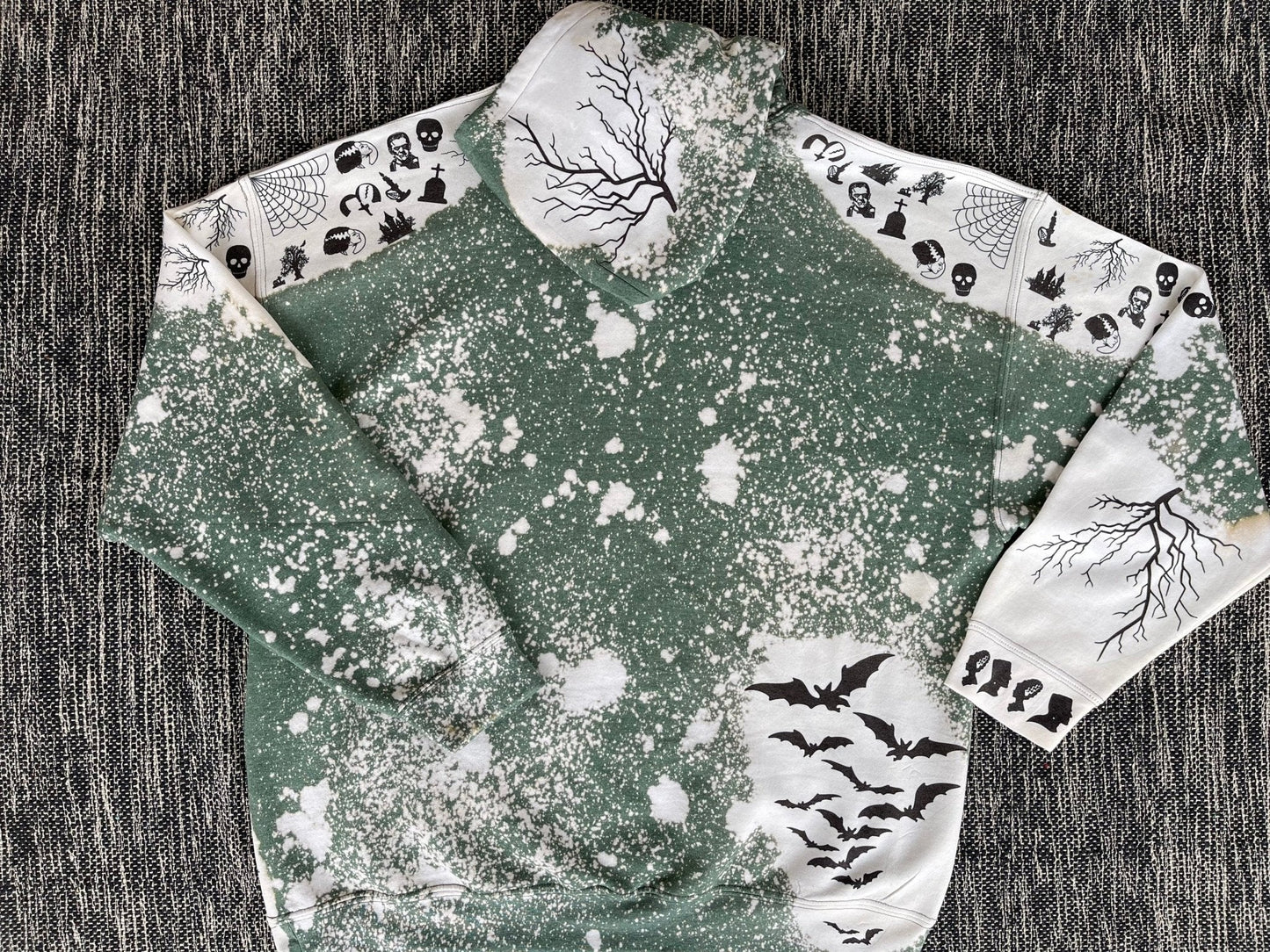 Frankenstein And Bride Hoodie, Bride Of Frankenstein Sweatshirt,Halloween Horror Custom Bleach Sweatshirt, Victor Frankenstein Hoodie - Twine + Sage Co. LLC