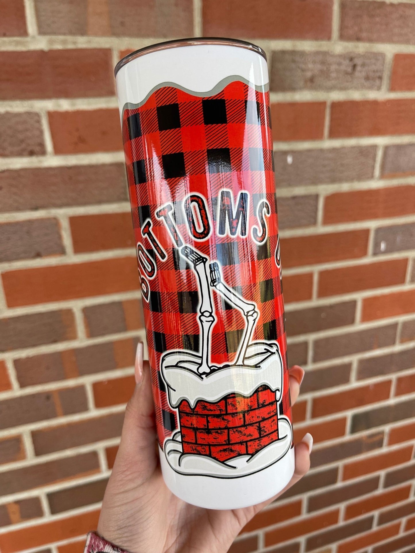 RTS Bottoms Up Merry Christmas 20 Oz Tumbler, Adult Humor, Funny, Ho Ho Ho, Merry Christmas, Xmas, 20 oz Skinny Tumbler - Twine + Sage Co. LLC