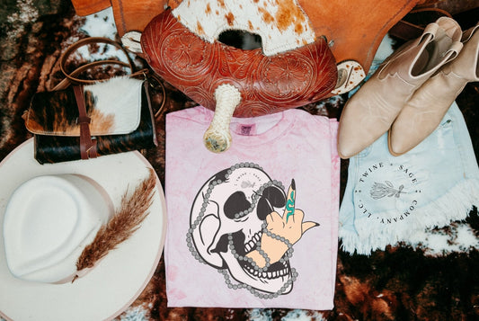 Skull Shirt, Western Grunge Shirt, Grunge Shirt, Western Shirt, Cow Shirt, Graphic Tee Shirt, Comfort Colors Shirt - Twine + Sage Co. LLC