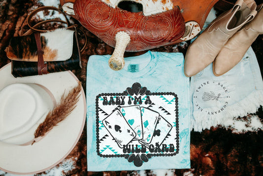 Wild Card Shirt, Cowgirl Shirt, Horse Shirt, Western Shirt, Cow Shirt, Graphic Tee Shirt, Comfort Colors Shirt - Twine + Sage Co. LLC