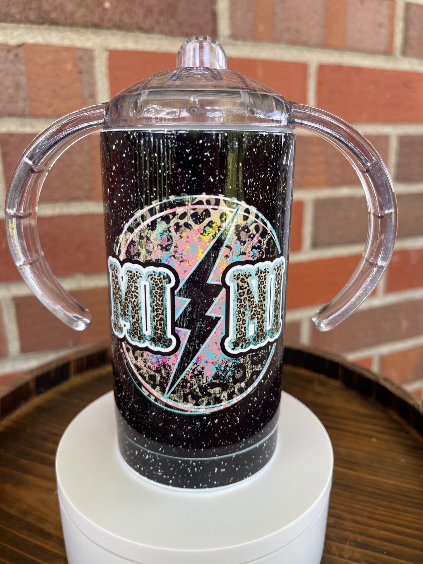 Mama + Mini Tumbler Sippy Cup Set, Lightning Bolt, Leopard, 12 oz 20 oz Skinny Tumbler, Mama And Mini Cups, Mommy And Me, Mothers Day Set