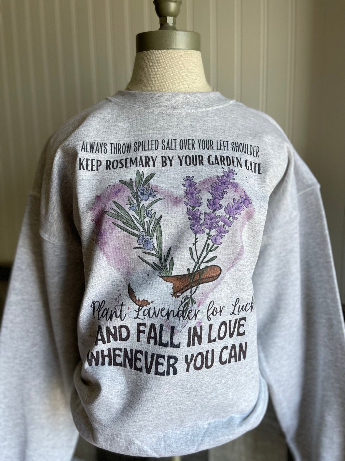 Lavender Halloween Sweatshirt, Halloween Sweatshirt, Ghost Sweatshirt, Western Halloween Sweatshirt, Baggy Clothes, Halloween 2023 - Twine + Sage Co. LLC
