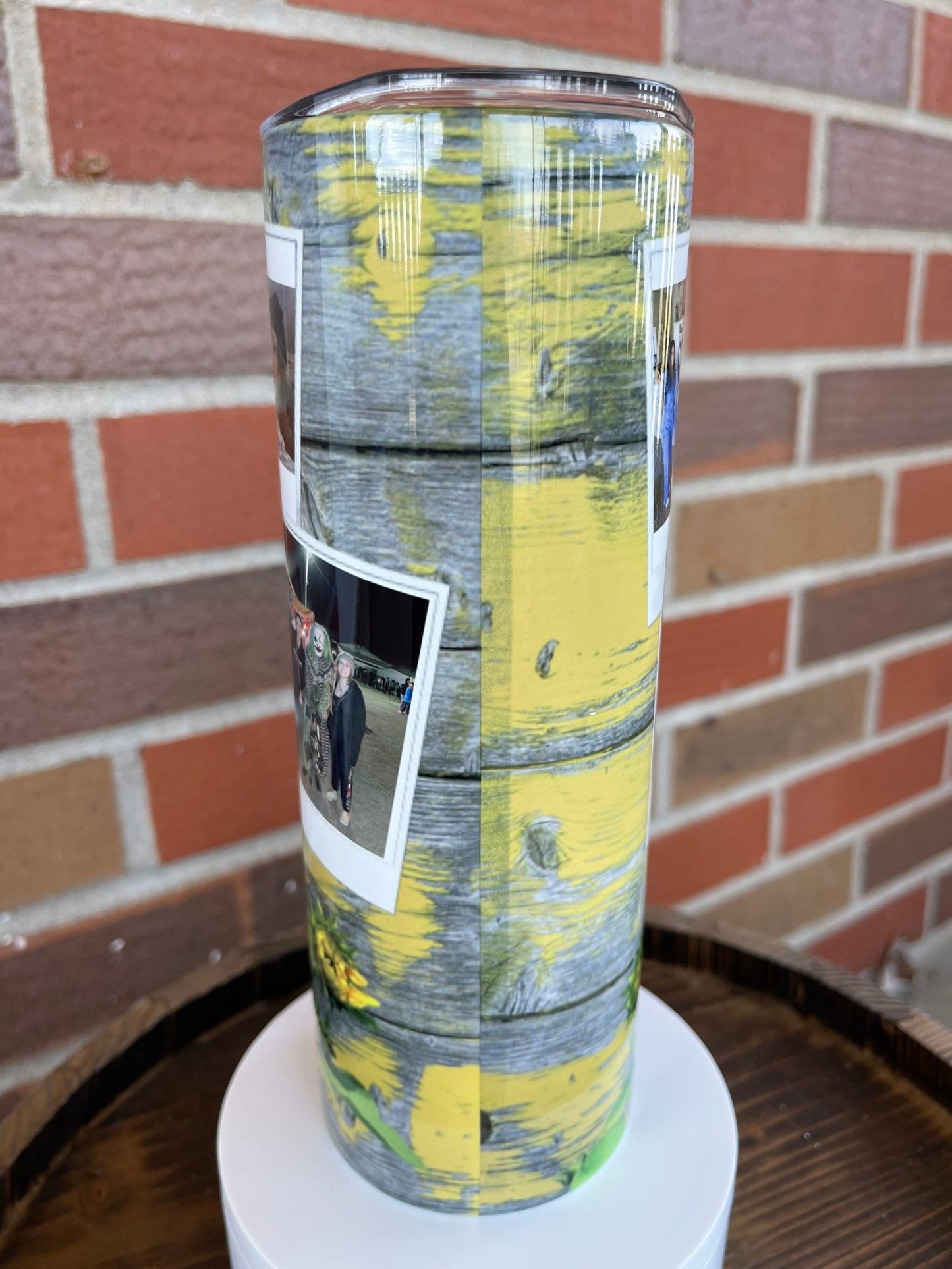 Personalized Tumbler, Christmas Gift, Mom Gift, Sunflowers, 20 oz Skinny Tumbler, Tumbler With Photos, Gift For Her, - Twine + Sage Co. LLC