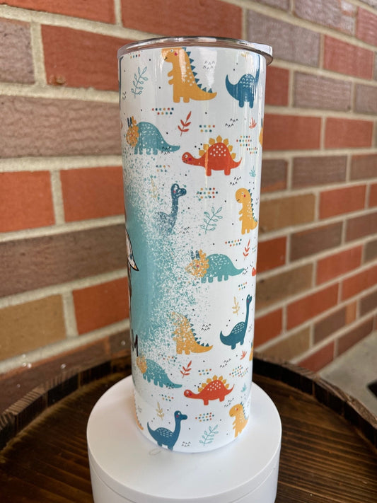 Boy Mom #boymom Mama Dinosaur Toddler 20 30 oz Skinny Tumbler, Boy Mama Tumbler, Boy Mom Cup, Boy Mom Gift, Mother's Day Gift, Gift For Her - Twine + Sage Co. LLC