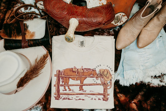 Cowgirl Shirt, Horse Shirt, Western Shirt, Cow Shirt, Graphic Tee Shirt, Comfort Colors Shirt - Twine + Sage Co. LLC