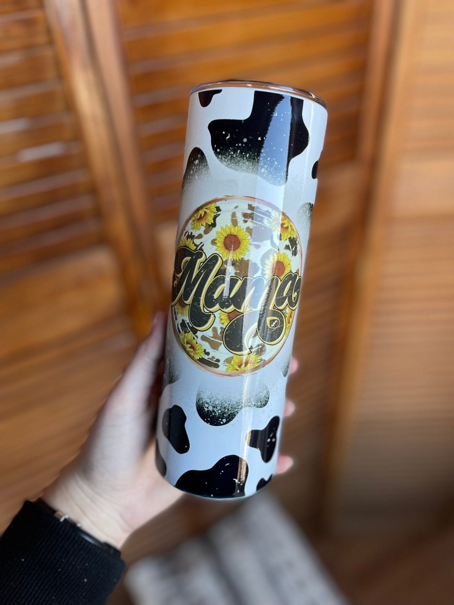 Cowhide Tumbler, Mama Tumbler, Western Tumbler, Cowprint Tumbler, Personalized Mama Gift, Gifts For Moms, Tumbler For Mom - Twine + Sage Co. LLC