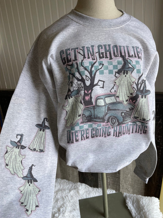 Ghouls Halloween Sweatshirt, Halloween Sweatshirt, Ghost Sweatshirt, Ghosts Halloween Sweatshirt, Baggy Clothes, Halloween 2023 - Twine + Sage Co. LLC
