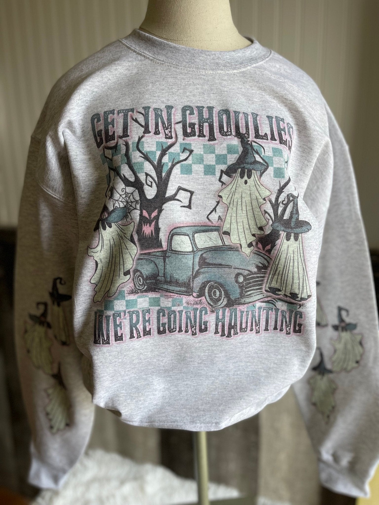 Ghouls Halloween Sweatshirt, Halloween Sweatshirt, Ghost Sweatshirt, Ghosts Halloween Sweatshirt, Baggy Clothes, Halloween 2023 - Twine + Sage Co. LLC