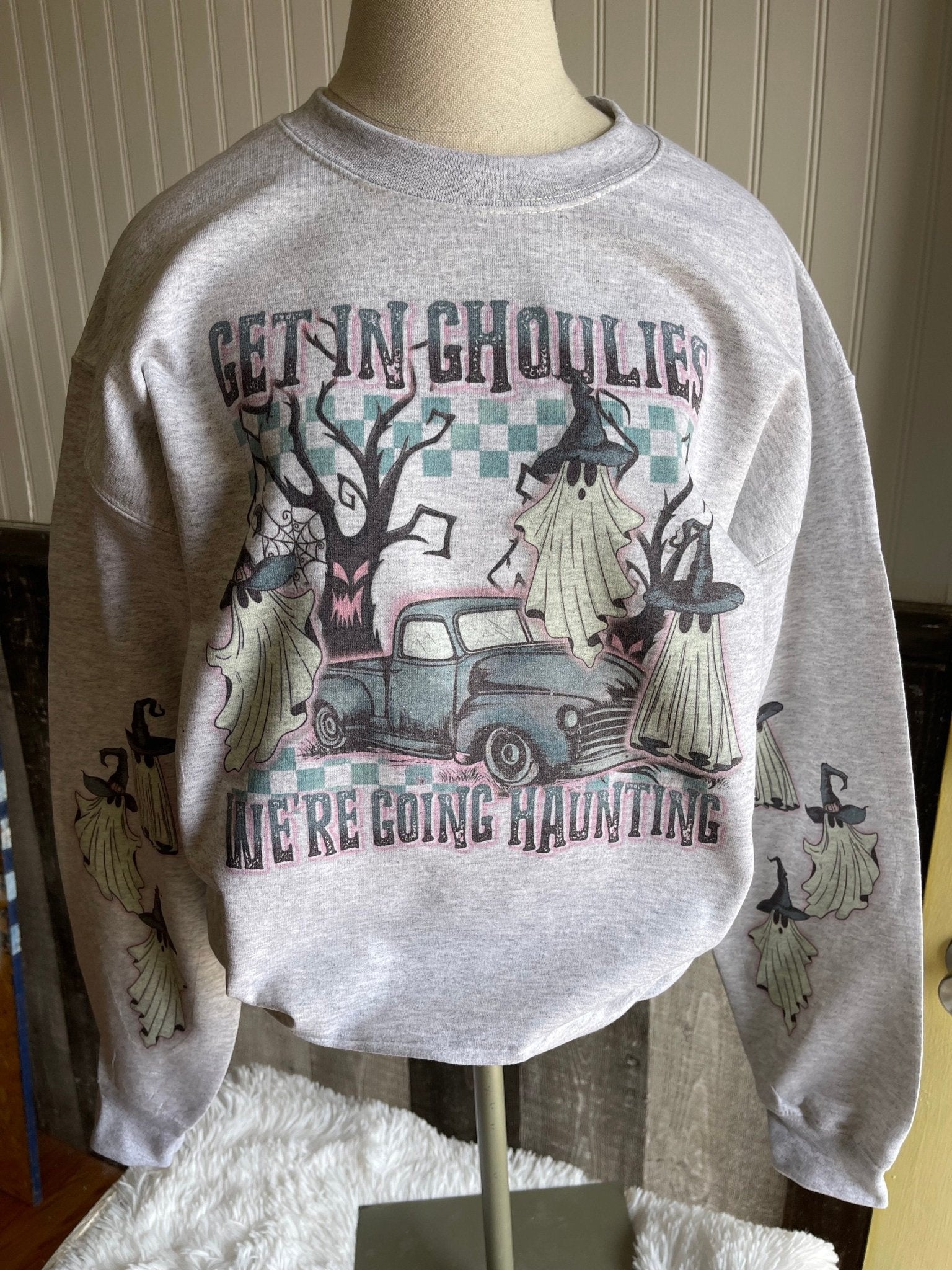 Ghouls Halloween Sweatshirt, Halloween Sweatshirt, Ghost Sweatshirt, Ghosts Halloween Sweatshirt, Baggy Clothes, Halloween 2023 - Twine + Sage Co. LLC