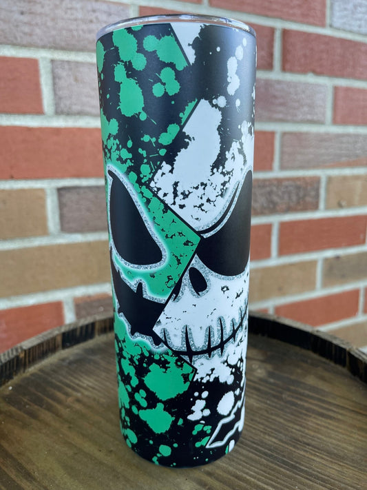 Glow In The Dark Horror Tumbler, Halloween 20 oz Skinny Tumbler, Halloween Tumbler, Horror Movie Cup, Gift For Her, Horror Cup, GID Tumbler - Twine + Sage Co. LLC
