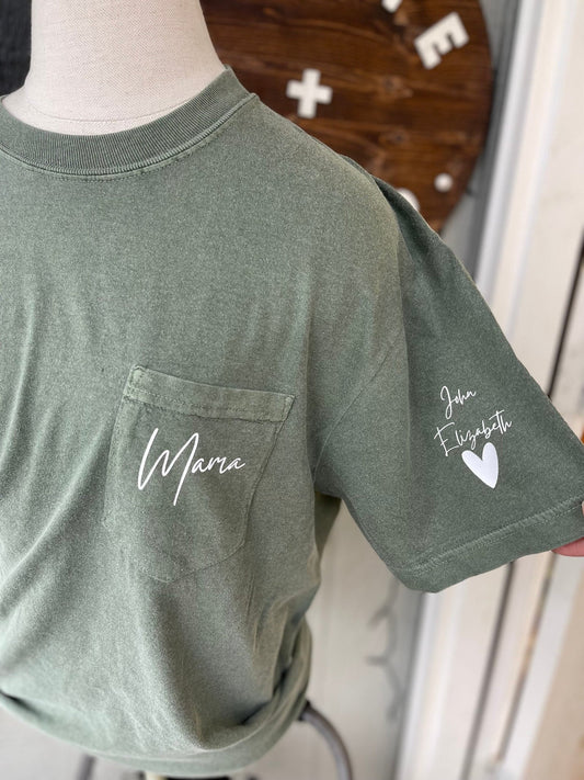 Personalized Mama Shirt, Shirt For Mom, Custom Mom Shirt, Mothers Day Shirt, Graphic Tee Shirt, Comfort Colors Shirt - Twine + Sage Co. LLC