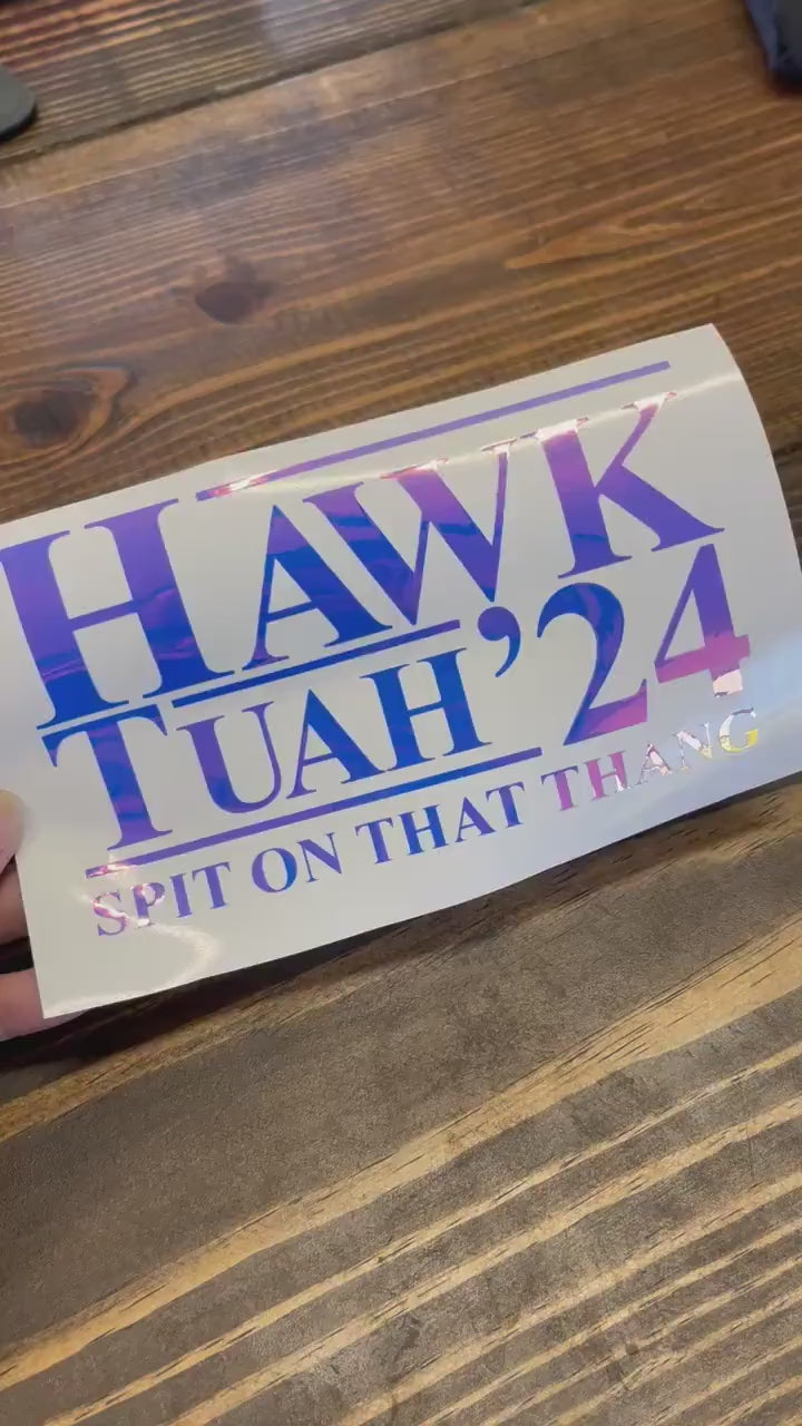Hawk Tuah Decal, Trendy Car Decal, Bumper Sticker
