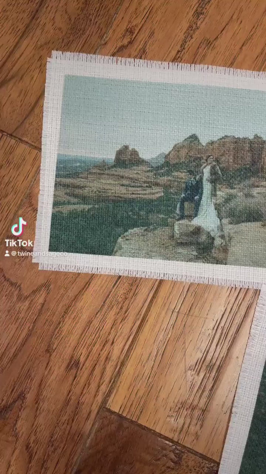 Canvas Photo Gift, Anniversary Gift, Custom Photo Gift, Wedding Gift, Wedding Photo Gift, Tiny Tapestry, Custom Portrait Gift, Timeless Gift