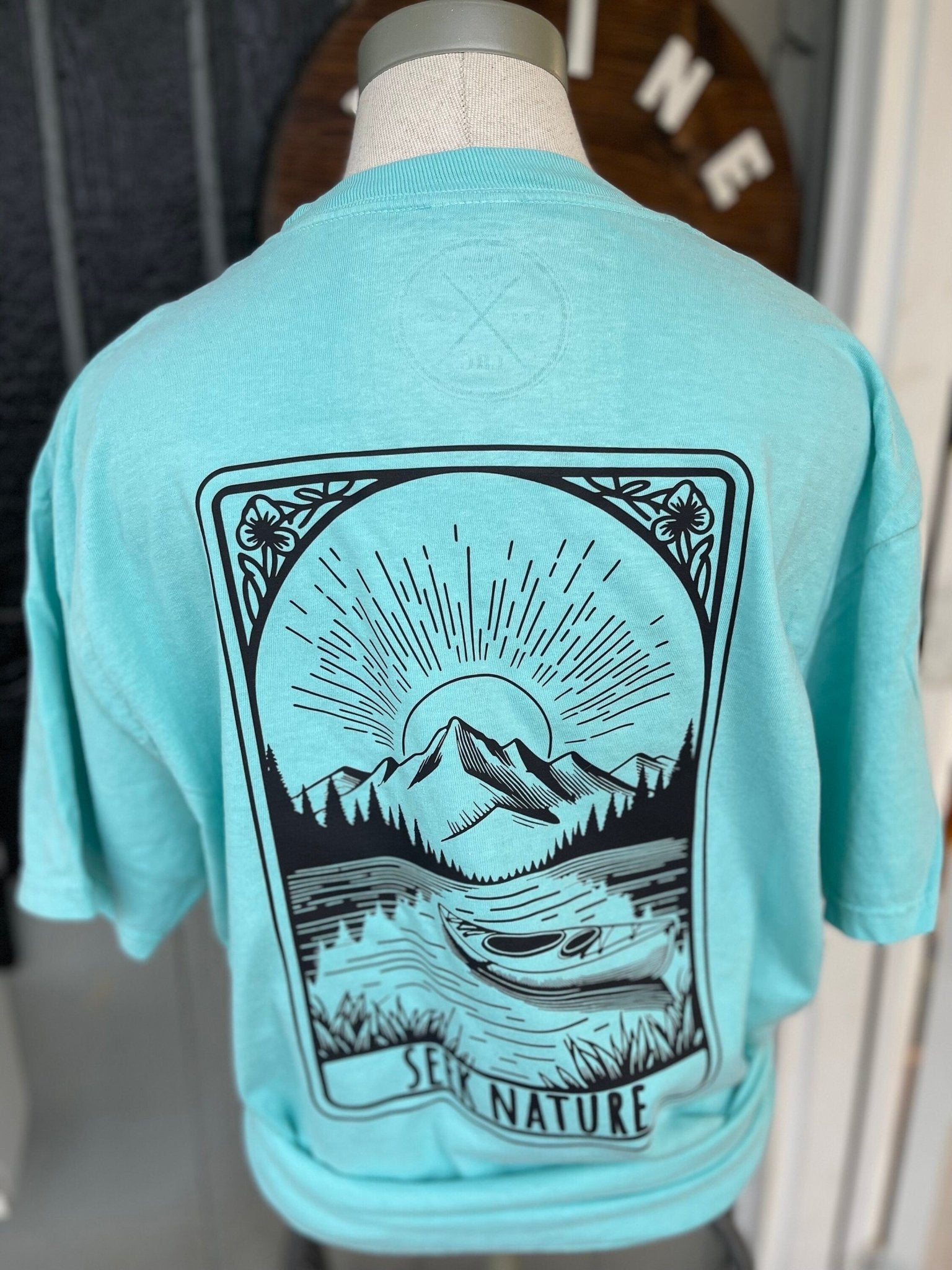 Seek Nature Shirt, Outdoorsy Shirt, Hiking Shirt, Mothers Day Shirt, Graphic Tee Shirt, Comfort Colors Shirt - Twine + Sage Co. LLC