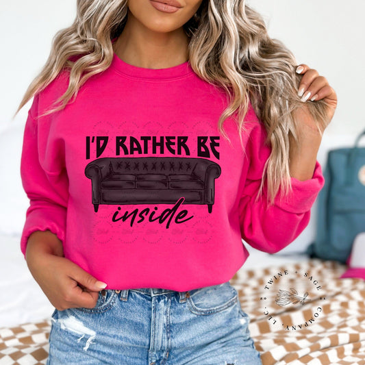 I’d Rather Be Inside Sweatshirt, Mama Sweatshirt, Grunge Sweatshirt, Alternative Sweatshirt, Funny Sweatshirt - Twine + Sage Co. LLC