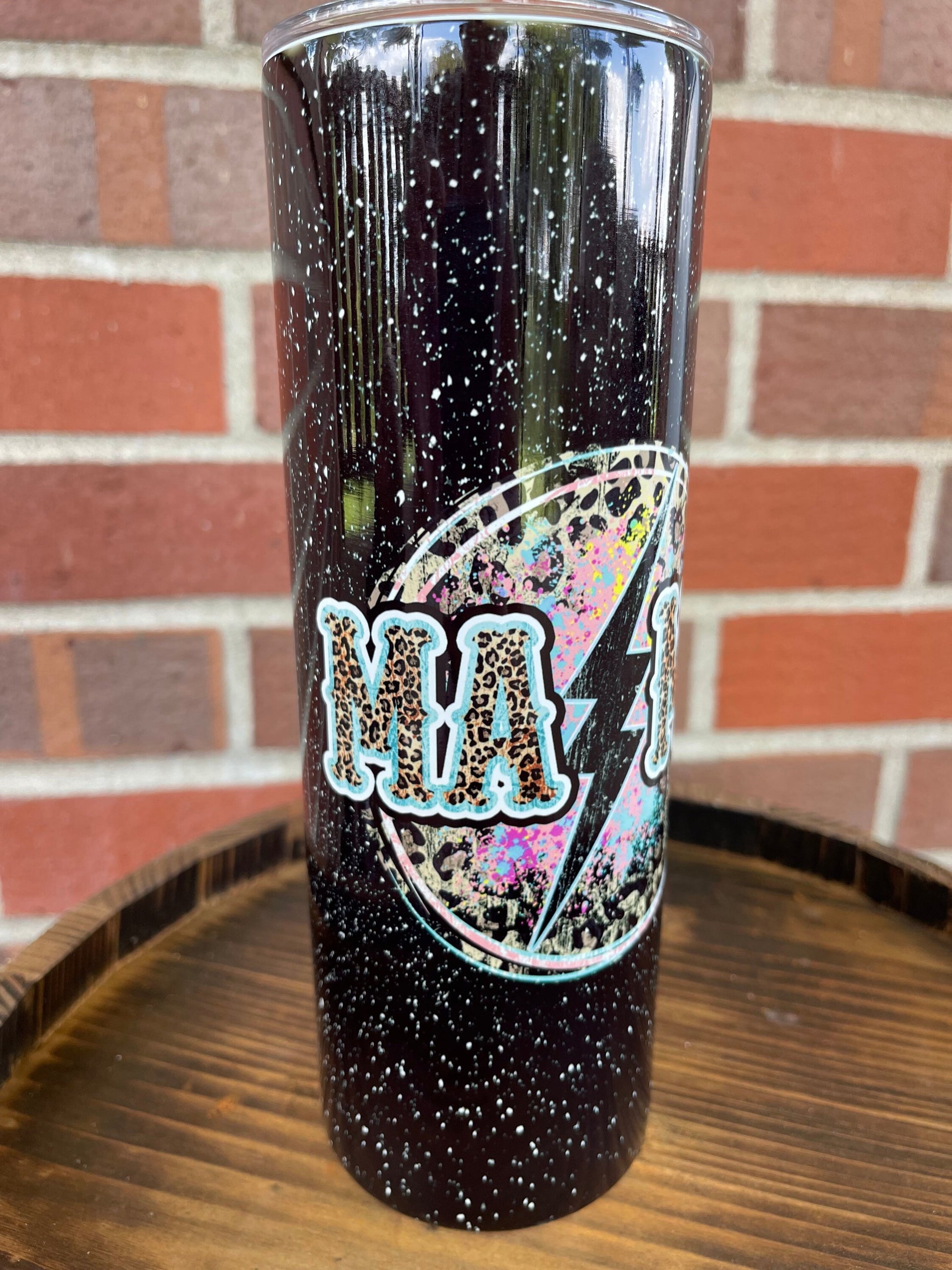 Mama + Mini Tumbler Sippy Cup Set, Lightning Bolt, Leopard, 12 oz 20 oz Skinny Tumbler, Mama And Mini Cups, Mommy And Me, Mothers Day Set