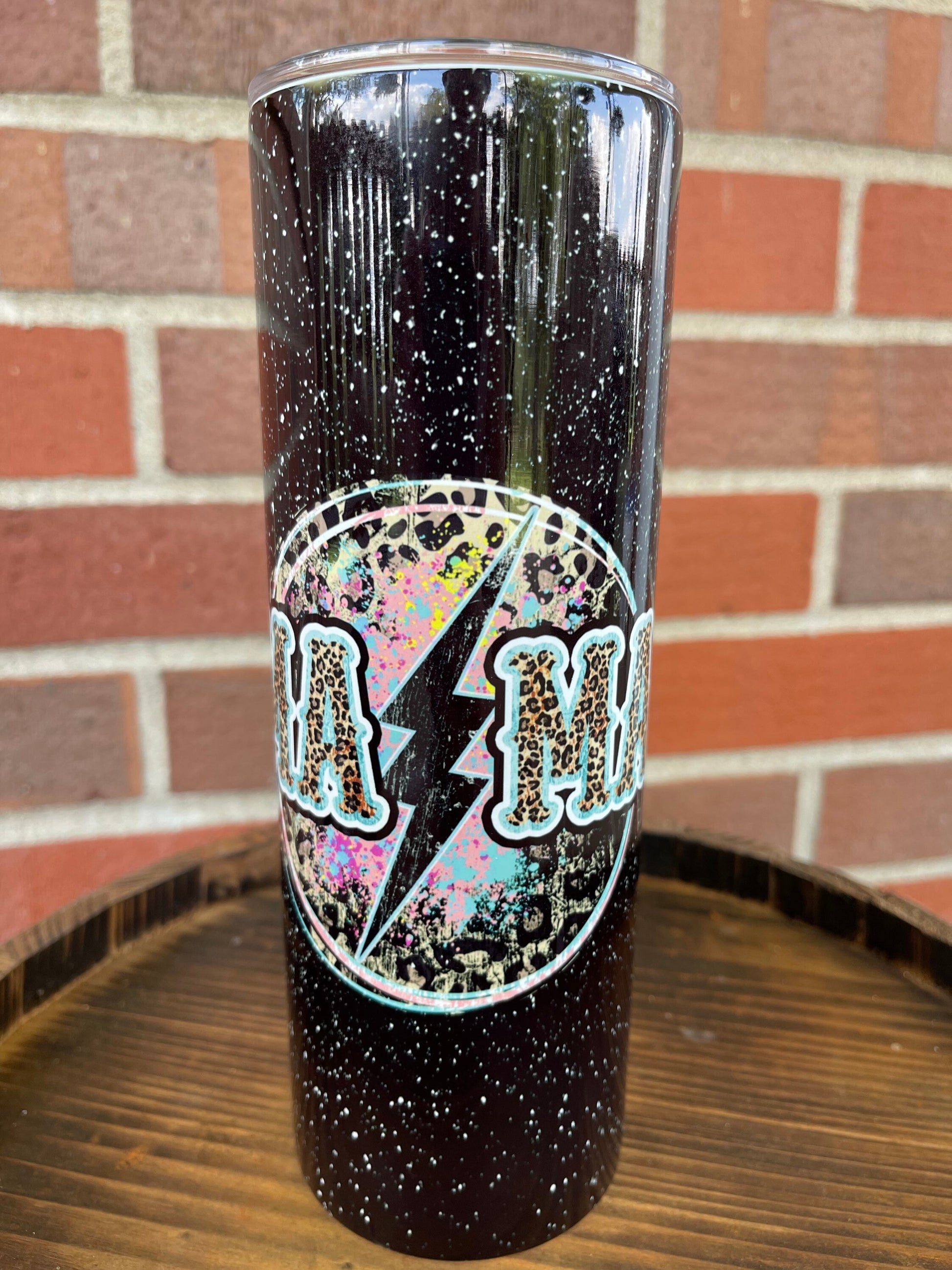 Mama + Mini Tumbler Sippy Cup Set, Lightning Bolt, Leopard, 12 oz 20 oz Skinny Tumbler, Mama And Mini Cups, Mommy And Me, Mothers Day Set