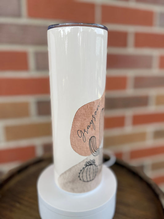 Personalized Desert Tumbler, Skinny Tumbler, Mama Tumbler, Desert Cactus Cup, Gift, Mother's Day Gift, Gift For Her