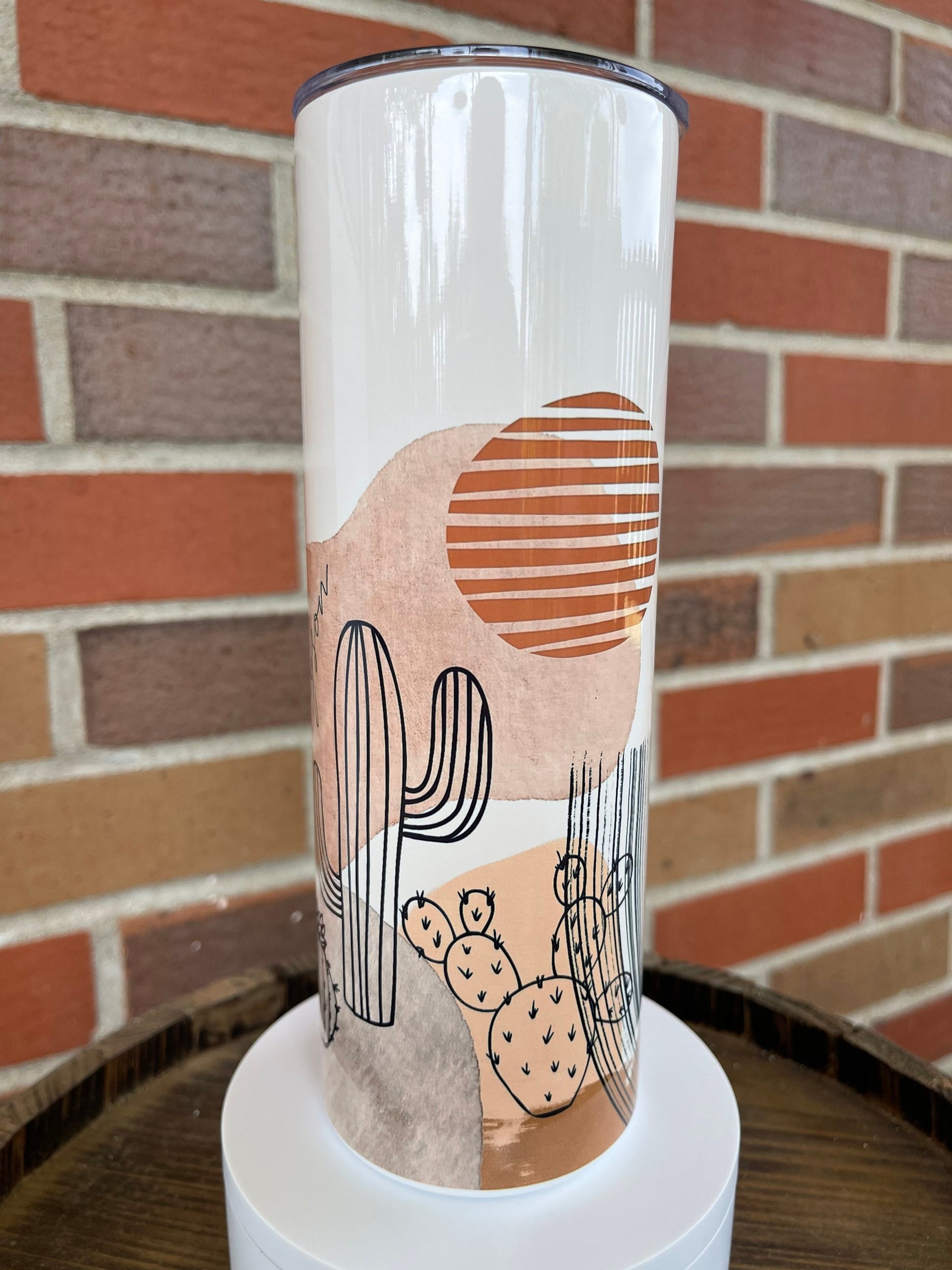 Personalized Desert Tumbler, Skinny Tumbler, Mama Tumbler, Desert Cactus Cup, Gift, Mother's Day Gift, Gift For Her