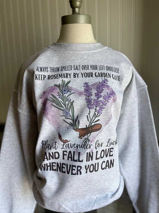 Lavender Halloween Sweatshirt, Halloween Sweatshirt, Ghost Sweatshirt, Western Halloween Sweatshirt, Baggy Clothes, Halloween 2023 - Twine + Sage Co. LLC