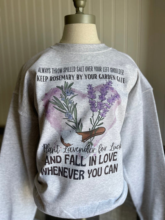 Lavender Halloween Sweatshirt, Halloween Sweatshirt, Ghost Sweatshirt, Western Halloween Sweatshirt, Baggy Clothes, Halloween 2023 - Twine + Sage Co. LLC