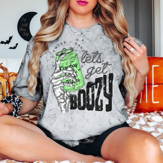 Let’s Get Boozy Halloween Shirt, Sheet Faced Shirt, Halloween Shirt - Twine + Sage Co. LLC