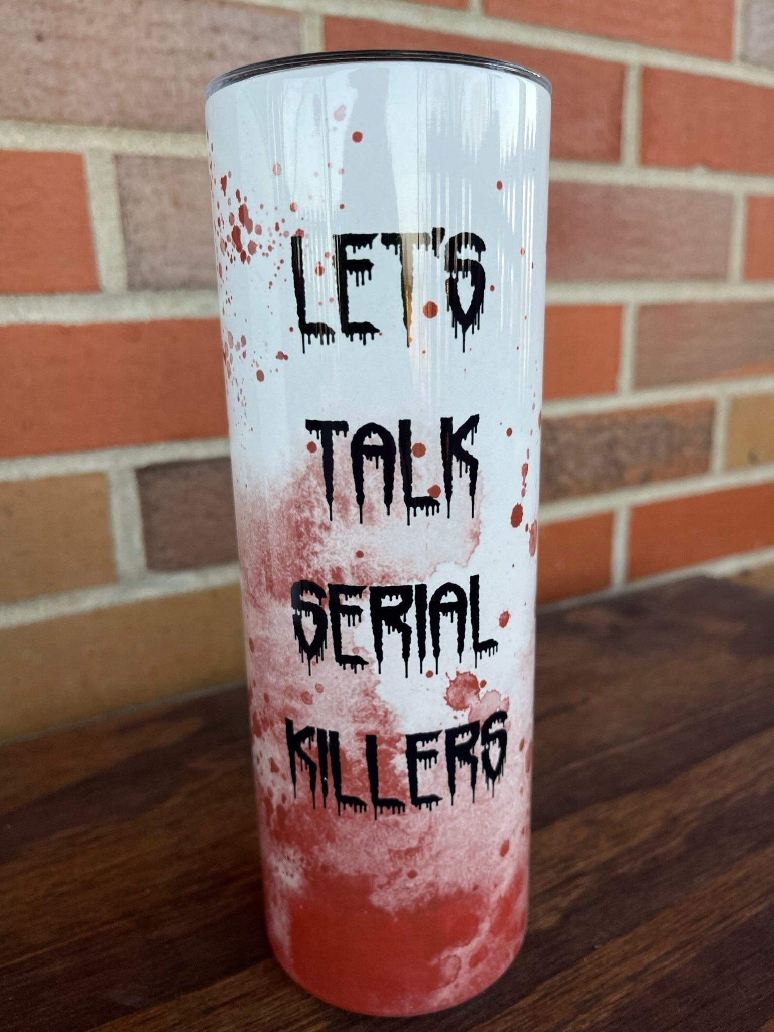 Let’s Talk Serial Killers 20 oz Skinny Tumbler, True Crime Tumbler, True Crime Junkie, True Crime Obsessed - Twine + Sage Co. LLC