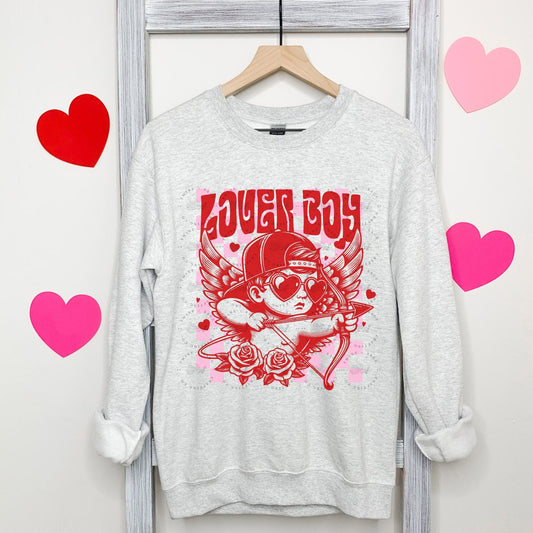 Lover Boy Sweatshirt, Valentines Sweatshirt, Valentine Sweatshirt - Twine + Sage Co. LLC