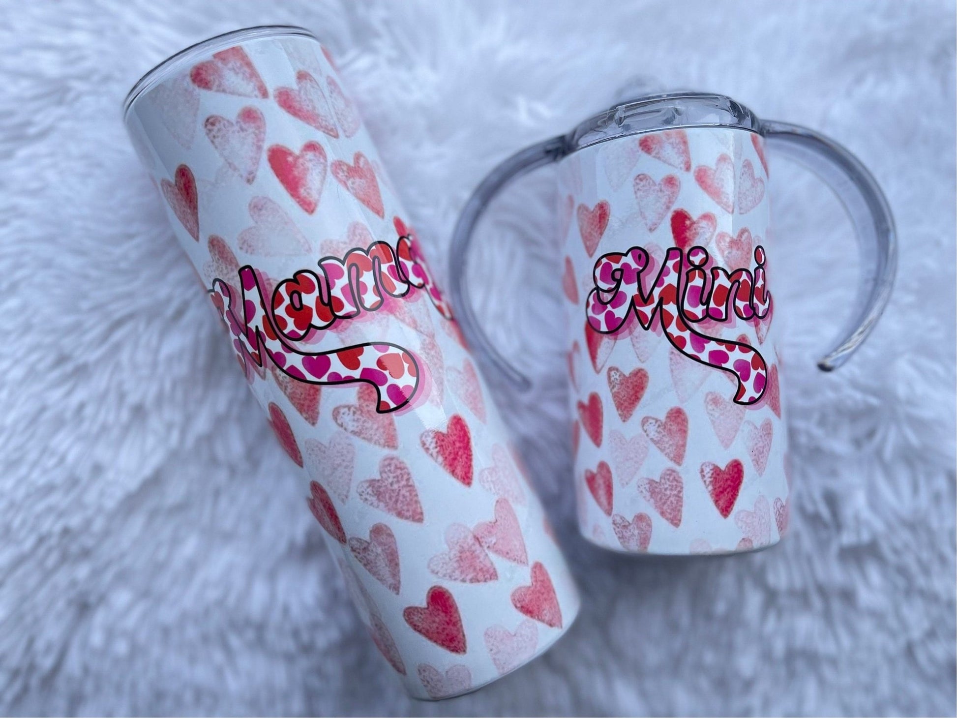 Mama + Mini Tumbler Sippy Cup Set, Mama + Mini Set, 12 oz 20 oz Skinny Tumbler, Mama And Mini Cups, Mommy And Me, Mothers Day Gift - Twine + Sage Co. LLC