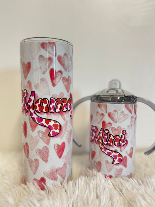 Mama + Mini Tumbler Sippy Cup Set, Mama + Mini Set, 12 oz 20 oz Skinny Tumbler, Mama And Mini Cups, Mommy And Me, Mothers Day Gift - Twine + Sage Co. LLC