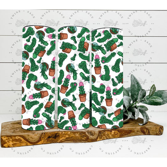Penis Cactus Tumbler, Phallus Tumbler, Skinny Tumbler, Penis Tumbler, Desert Cactus Cup, Gift, Mother's Day Gift, Gift For Her, Gift For Him - Twine + Sage Co. LLC