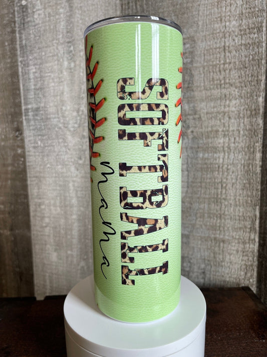Softball Mama, Softball Mom, Softball Cup, Softball Season, Toddler 20 oz Skinny Tumbler - Twine + Sage Co. LLC