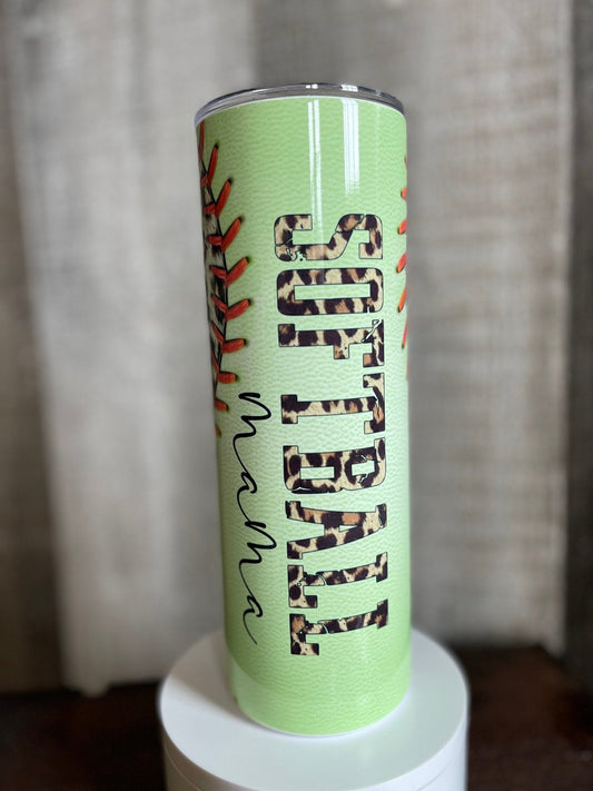 Softball Mama, Softball Mom, Softball Cup, Softball Season, Toddler 20 oz Skinny Tumbler - Twine + Sage Co. LLC