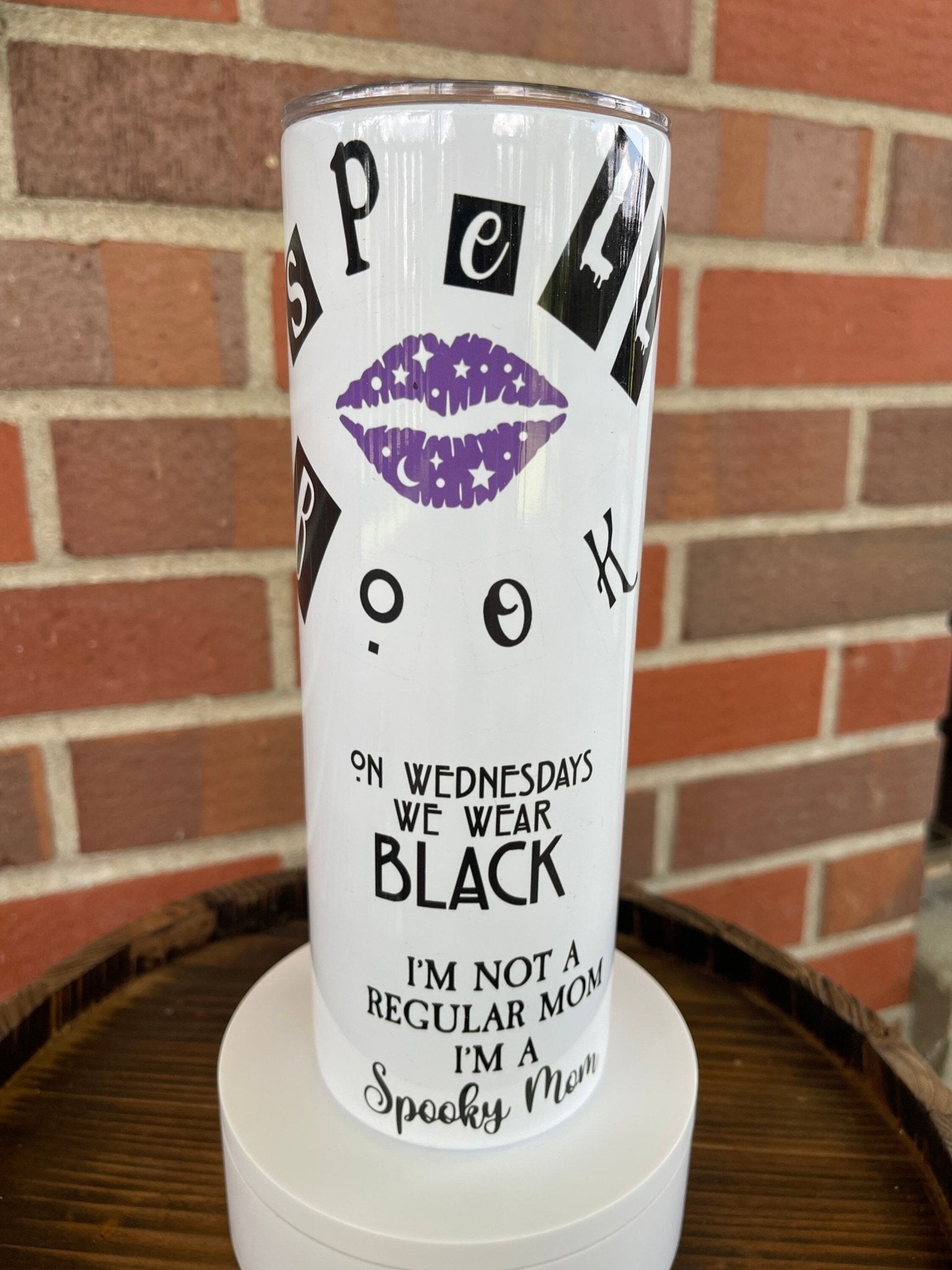 Spell Book, On Wednesdays We Wear Black, Spooky Mom, Witch Bitch, Hexing, You can’t sit with us, boo you whore 20 oz Skinny Tumbler - Twine + Sage Co. LLC