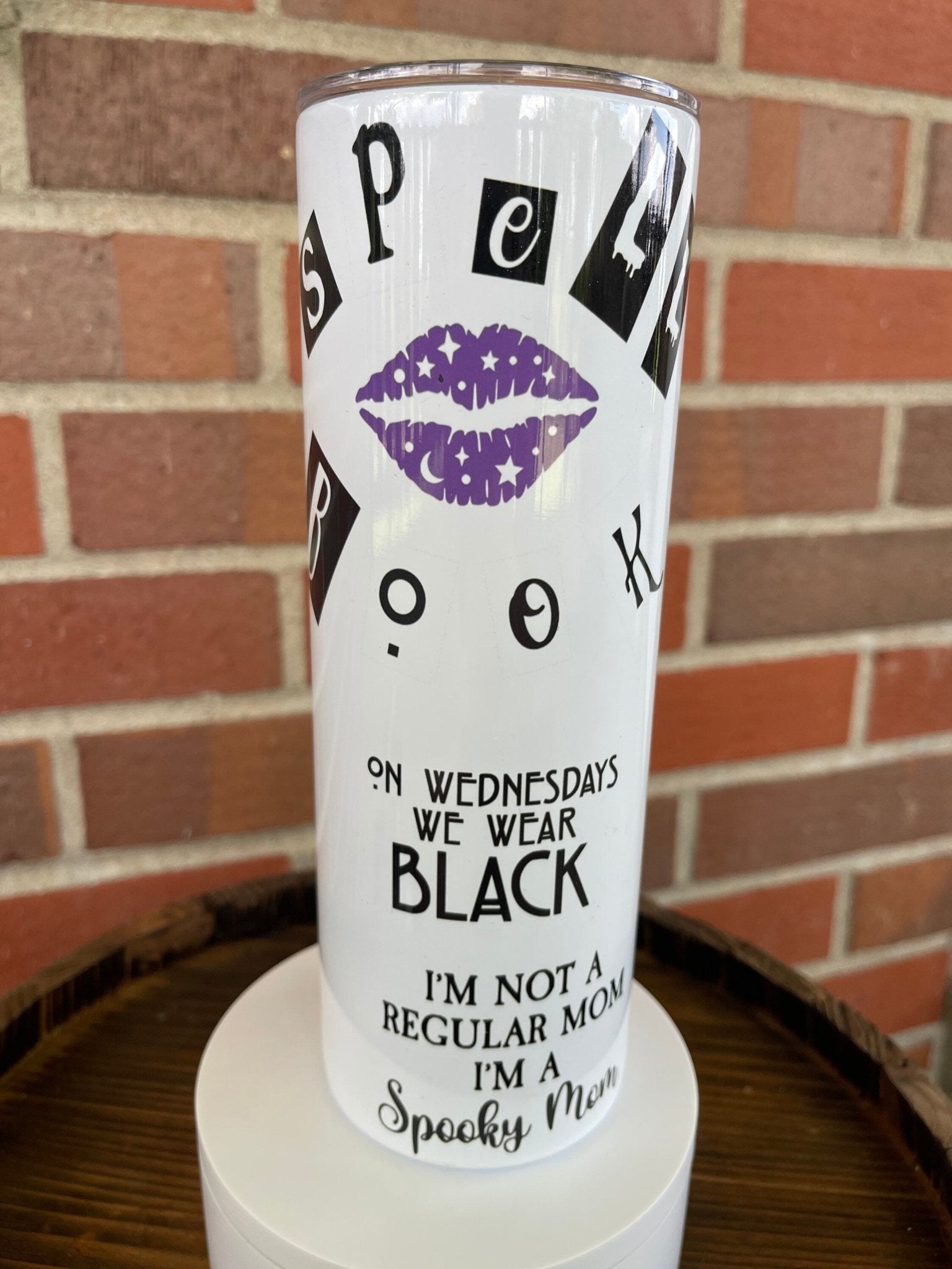 Spell Book, On Wednesdays We Wear Black, Spooky Mom, Witch Bitch, Hexing, You can’t sit with us, boo you whore 20 oz Skinny Tumbler - Twine + Sage Co. LLC
