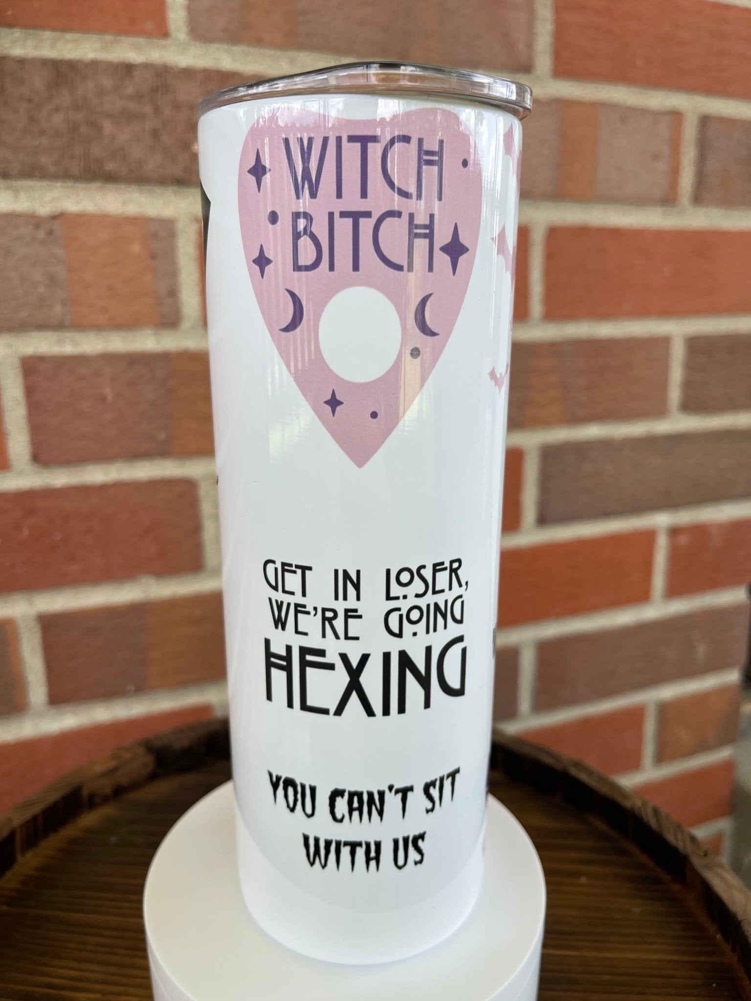 Spell Book, On Wednesdays We Wear Black, Spooky Mom, Witch Bitch, Hexing, You can’t sit with us, boo you whore 20 oz Skinny Tumbler - Twine + Sage Co. LLC