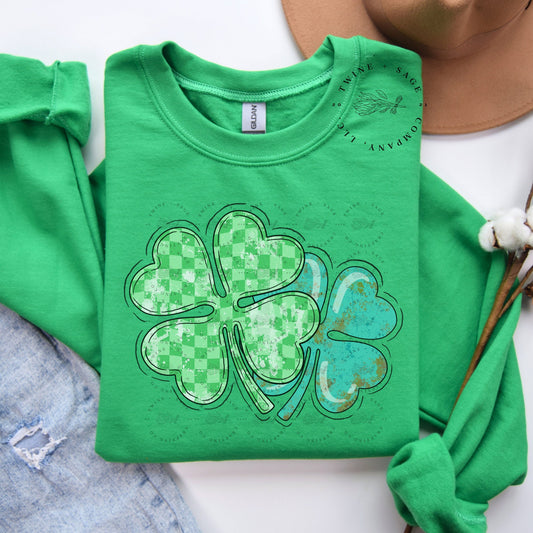 St. Patrick’s Sweatshirt, Feeling Lucky Shirt, Drinking Shirt Shirt, St Paddys Day Shirt, St Patrick’s Day Shirt, St Patrick Shirt, Shamrock - Twine + Sage Co. LLC