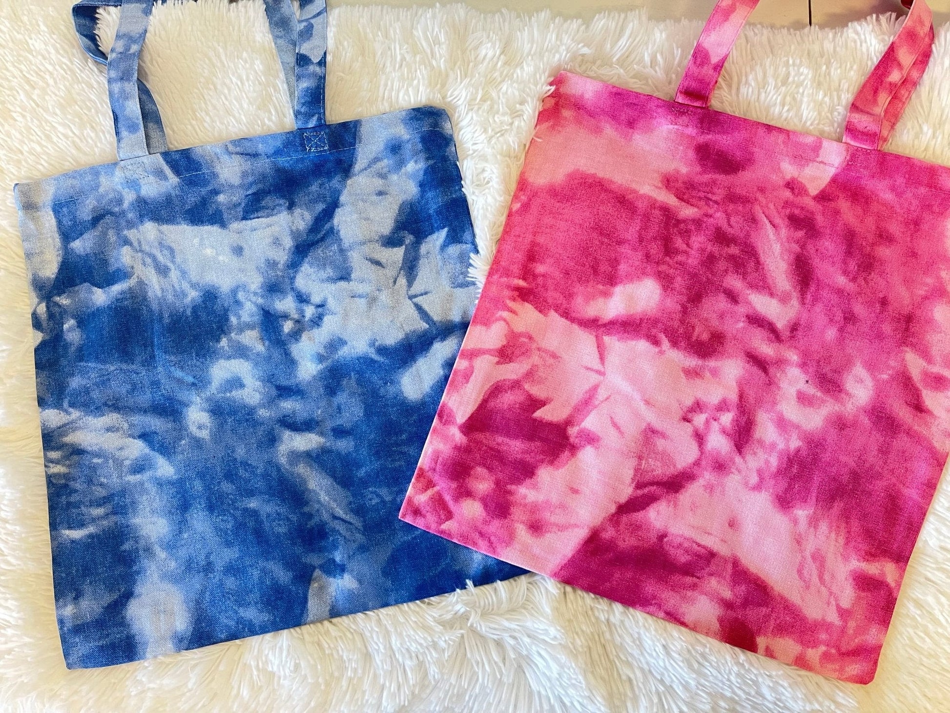 Tie Dye Canvas Tote, Summer Tote, Beach Bag, Beach Tote - Twine + Sage Co. LLC