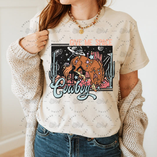 Western Shirt, Give Me Space Cowboy Shirt, Graphic Tee Shirt, Space Cowboy Shirt, Keep Going, Encouragement shirt, Graphic Tee, Unisex Shirt - Twine + Sage Co. LLC