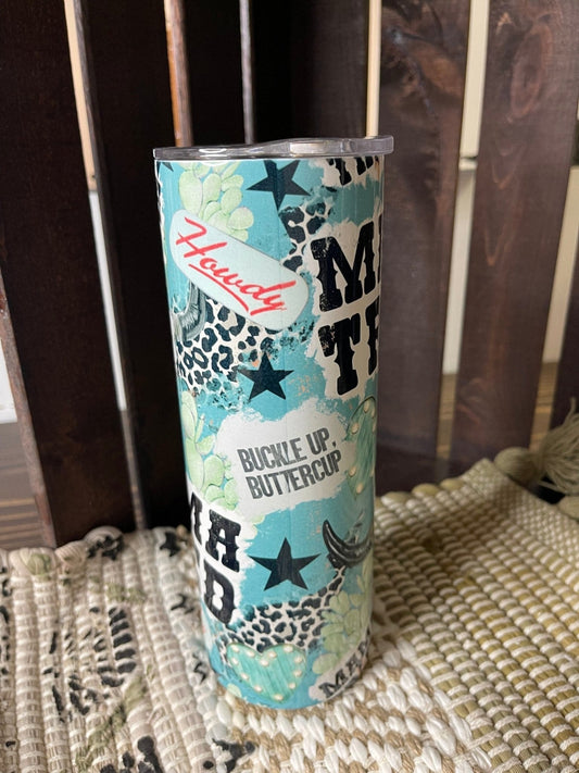 Western Tumbler, Country Tumbler, Mama Tried Tumbler, Punchy Tumbler, Personalized Mama Gift, Gifts For Moms, Tumbler For Mom - Twine + Sage Co. LLC