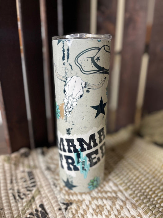 Western Tumbler, Country Tumbler, Mama Tried Tumbler, Punchy Tumbler, Personalized Mama Gift, Gifts For Moms, Tumbler For Mom - Twine + Sage Co. LLC